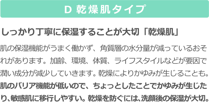 乾燥肌タイプ
